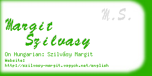 margit szilvasy business card